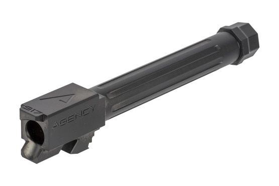 The Agency Arms Glock 17 threaded barrel features a 1:10 twist rate with pulled broached rifling
